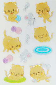 Non Toxic Cute 3d Animal Stickers , Custom Make Your Own Stickers With PVC