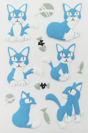 Haustier stempelschnitt 3D Tieraufkleber, Handtasche kleine Cat Puffy Stickers Offset Printing