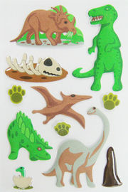 Tierische reizende geschwollene Dinosaurier-Miniaufkleber, Promo-kundenspezifische Schaum-Aufkleber