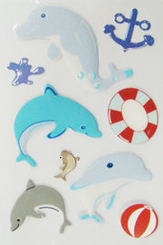 Bedruckbare lustige Kindergeschwollene Aufkleber für Delphine Scrapbooking 3D entwerfen