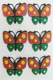 Fantastische flockige Aufkleber des Schmetterlings-3d, machen Ihre eigenen kundenspezifischen Aufkleber-Blätter