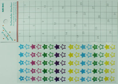 Japanische Art-Kalender-Anzeigen-Aufkleber für Planer-Stern-Form 70mm x 170mm