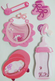 Stempelschneiden Sie rosa giftige das Schüttel-Apparatweinlese-Spielzeug-Aufkleber Kawaii-Aufkleber-gesetzte Safe nicht