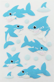 Karikatur-Haifischblau der nicht giftiger Schaum-geschwollenes Tieraufkleber DIY 3D gefärbt