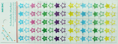 Japanische Art-Kalender-Anzeigen-Aufkleber für Planer-Stern-Form 70mm x 170mm